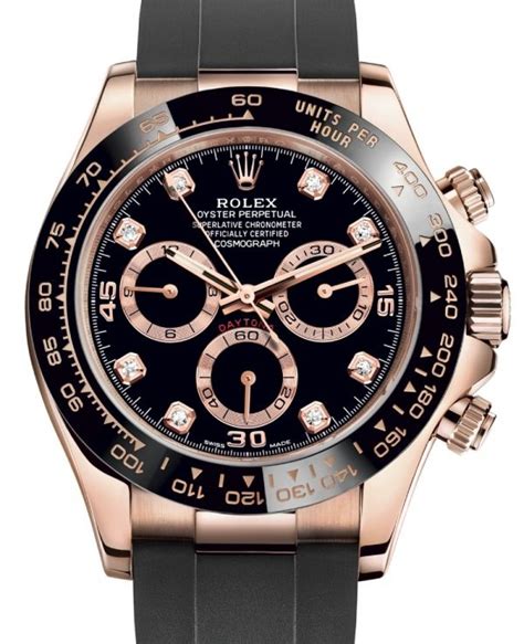 rose gold daytona black dial